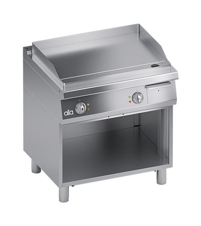 Grill electric linia 700 SOLUTION/ Gratar profesional dublu cu suprafata neteda si dulap deschis ATA