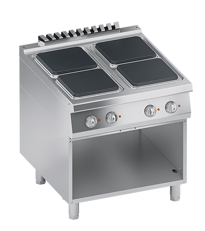 Masina de gatit linia 900 PERFORMANCE/ Aragaz profesional electric 4 arzatoare si dulap deschis ATA