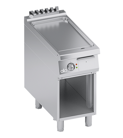 Grill electric linia 900 PERFORMANCE/ Gratar profesional cu suprafata neteda si dulap deschis ATA