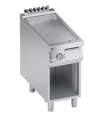 Grill electric linia 900 PERFORMANCE/ Gratar profesional cu suprafata striata si dulap deschis ATA