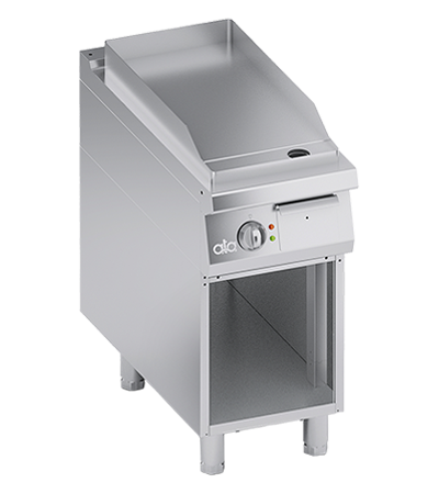 Grill electric linia 900 SOLUTION/ Gratar profesional cu suprafata neteda si dulap deschis ATA