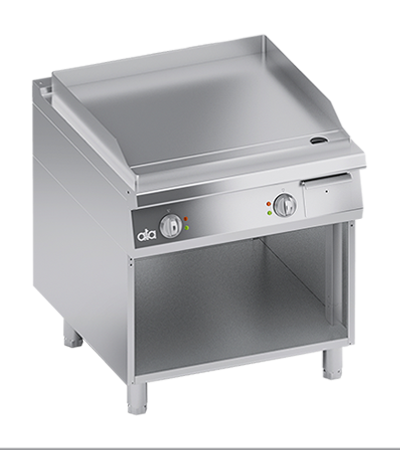Grill electric linia 900 SOLUTION/ Gratar profesional dublu cu suprafata neteda si dulap deschis ATA