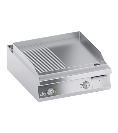 Grill electric linia 900 SOLUTION/ Gratar profesional model banc dublu cu suprafata neteda si striata ATA