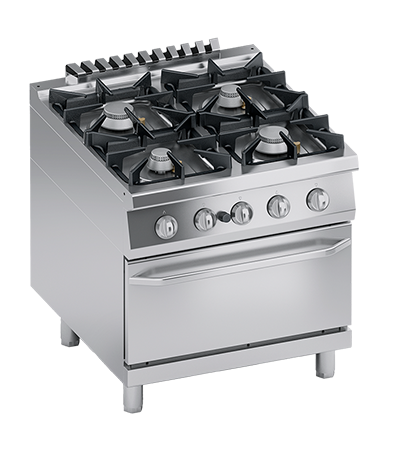 Masina de gatit linia 900 PERFORMANCE/ Aragaz profesional alimentare gaz 4 arzatoare si cuptor GN 2/1 ATA