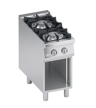 Masina de gatit linia 900 SOLUTION/ Aragaz profesional alimentare gaz 2 arzatoare si dulap deschis ATA