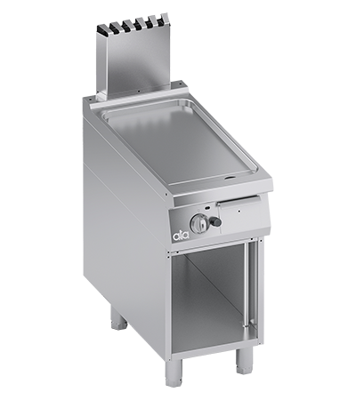 Grill alimentare gaz linia 900 PERFORMANCE/ Gratar profesional cu suprafata neteda si dulap deschis ATA