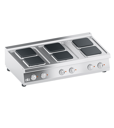 Masina de gatit linia 700 PERFORMANCE/ Aragaz profesional electric 6 arzatoare patrate model de banc ATA