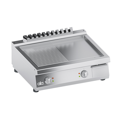 Grill electric linia 700 PERFORMANCE/ Gratar profesional dublu model banc cu suprafata neteda si striata ATA