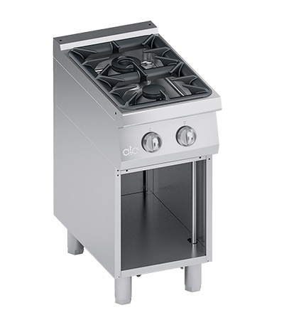 Masina de gatit linia 700 PERFORMANCE / Aragaz profesional alimentare gaz 2 arzatoare si suport deschis ATA