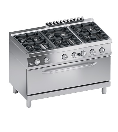 Masina de gatit Linia 700 PERFORMANCE / Aragaz profesional cu 6 arzatoare si cuptor gaz ATA MAXI