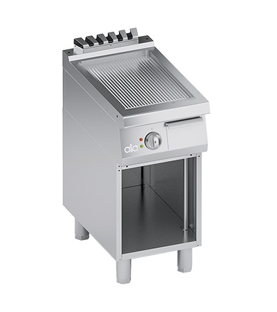 Grill alimentare gaz Linia 700 SOLUTION / Gratar profesional cu suport deschis suprafata striata ATA