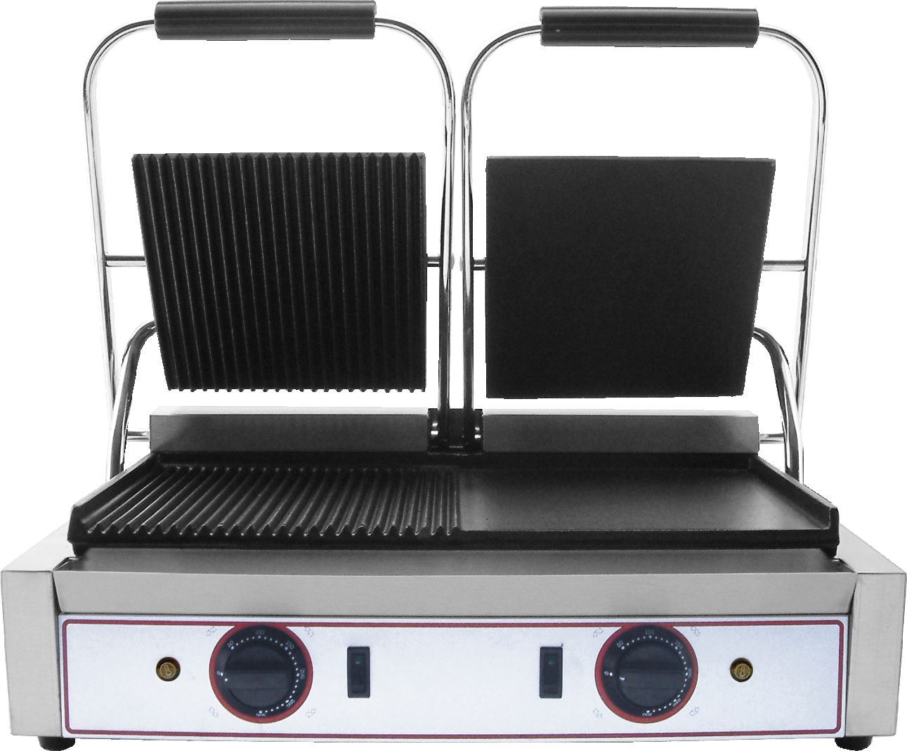 Contact grill dublu cu placa mixta neteda si striata