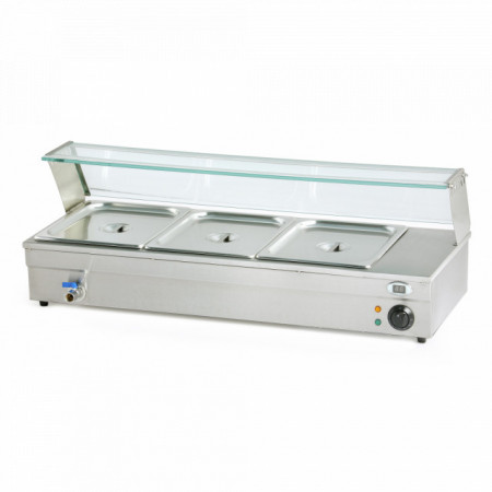 Vitrină calda bain marie 3xGN1/2