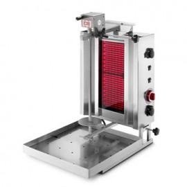 Aparat kebab electric cu sticla vitroceramica si 2 arzatoare 20kg
