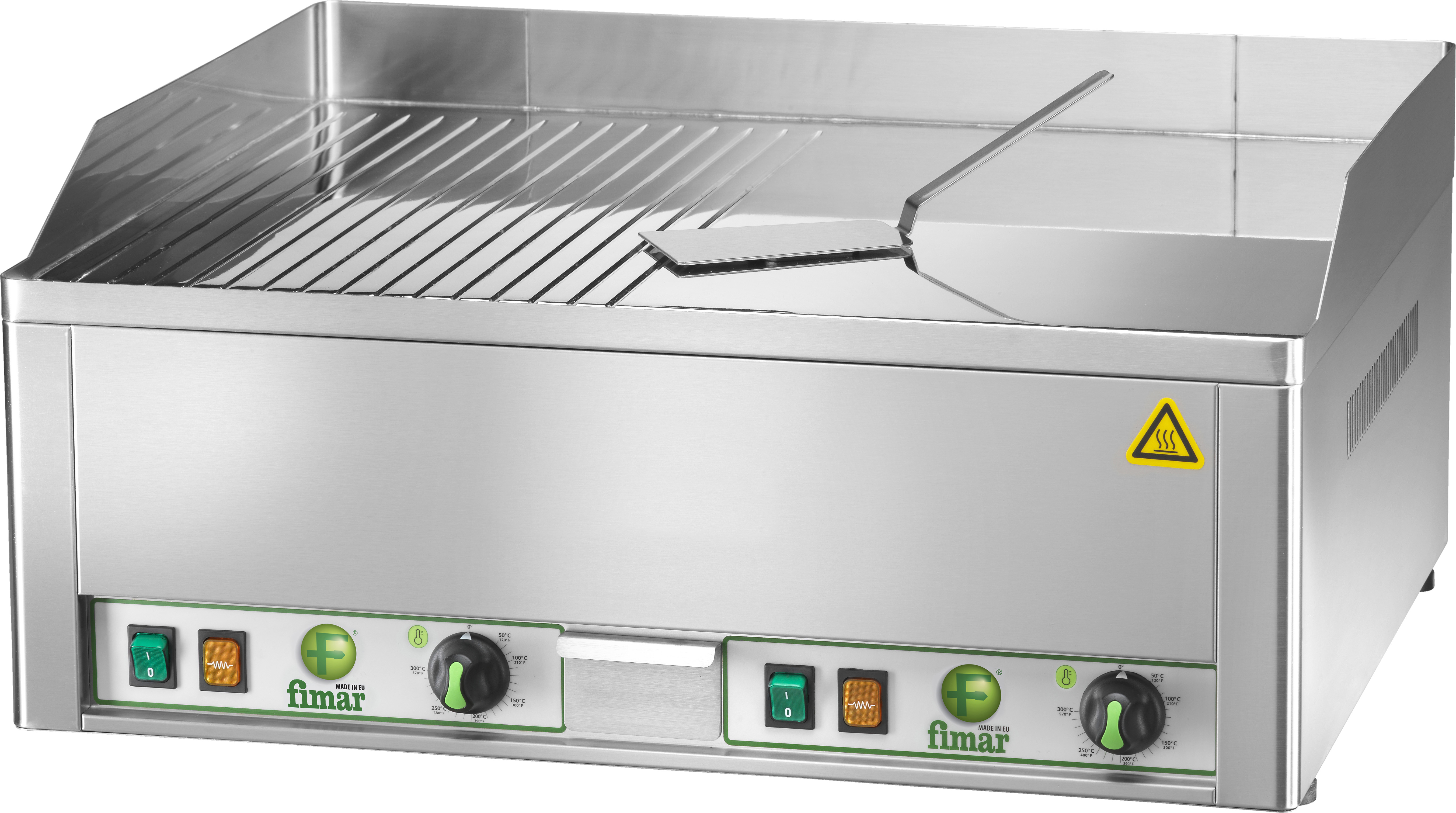 Grill fry top electric dublu suprafata neteda si striata