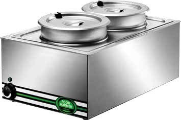 Bain Marie , temperatura diferentiata, 1/1 cu 2 tigai de 8 lt