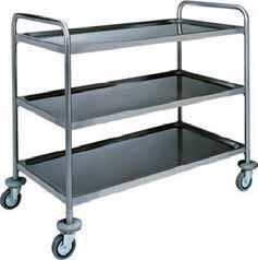 Carucior de debarasare inox, 3 polite, 1100x600x1040 mm