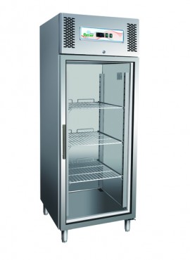 Dulap frigorific din inox cu usa din sticla 650 litri FORCAR