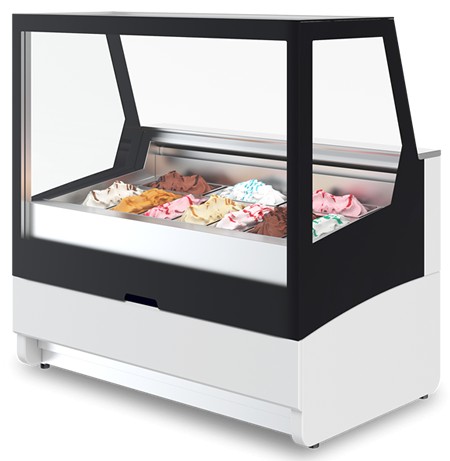 Vitrina frigorifica pentru inghetata cu 10 cuve