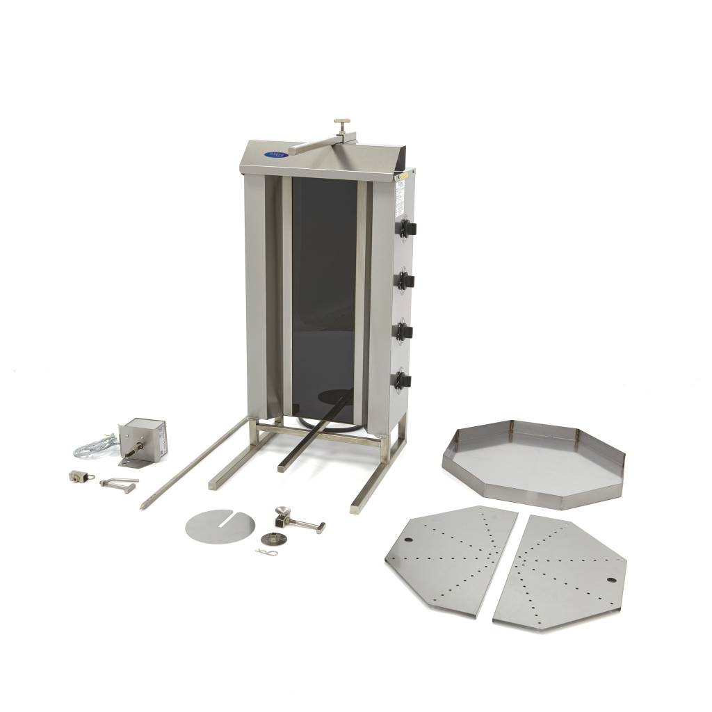 Aparat pentru kebab sau shaorma electric 4 arzatoare 2