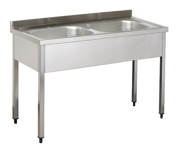 Spalator inox cu 2 cuve 1400x700x850 mm