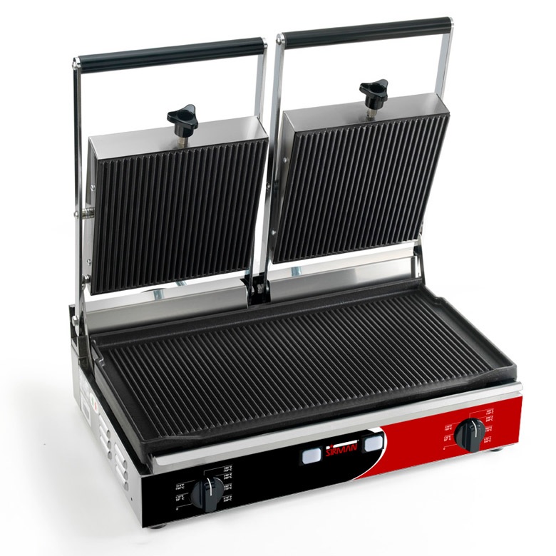 Contact Grill dublu cu placi striate