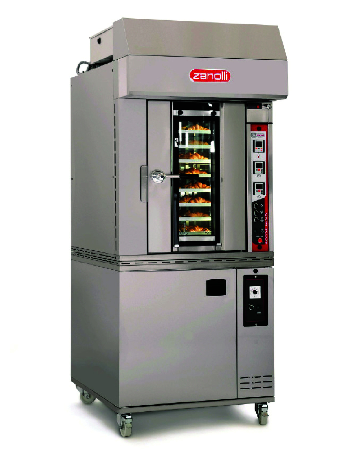 Cuptor rotativ 8 tavi cu dospitor alimentare gaz Zanolli Rotor Wind 1G
