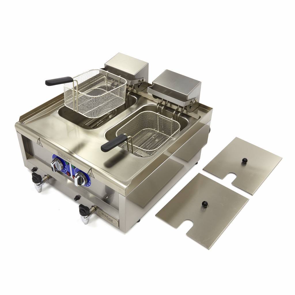 Friteuza electrica profesionala Maxima 60x60 2 x 10L 2