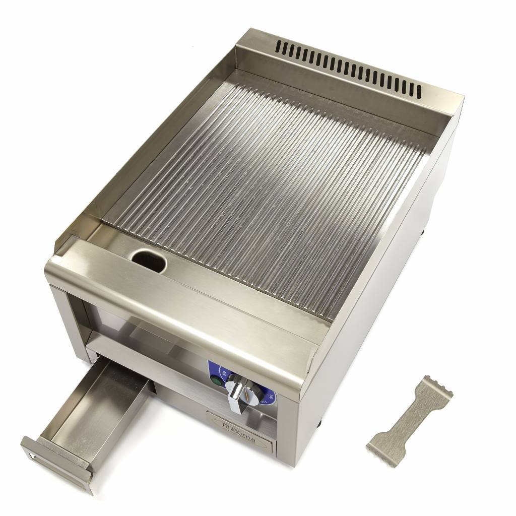 Grill frytop profesional electric cu suprafata striata Maxima-60x40cm 2