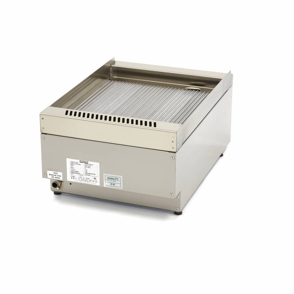 Grill frytop profesional alimentare gaz cu suprafata striata Maxima-40x60cm 3