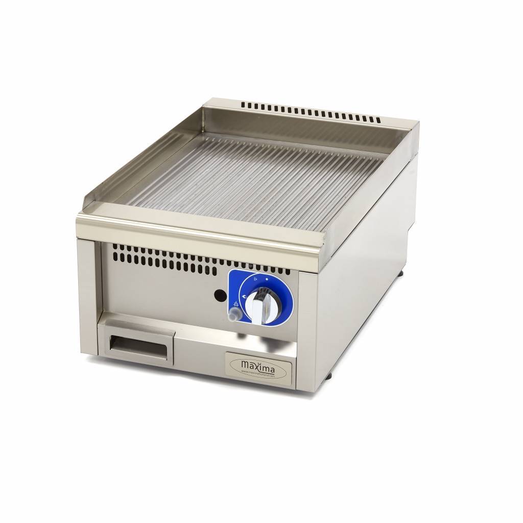 Grill frytop profesional alimentare gaz cu suprafata striata Maxima-40x60cm