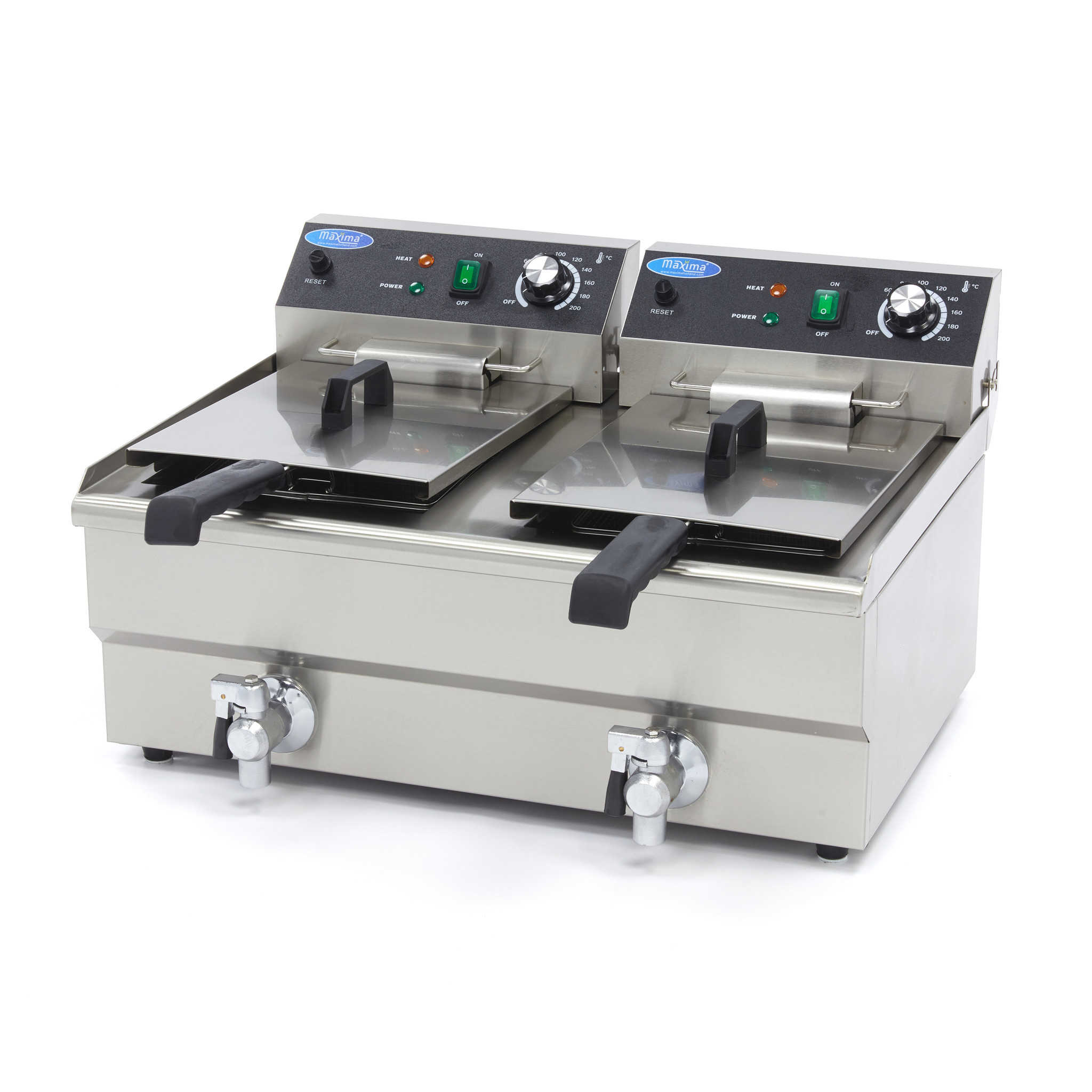 Friteuza cu robinet Maxima 2 x 13L