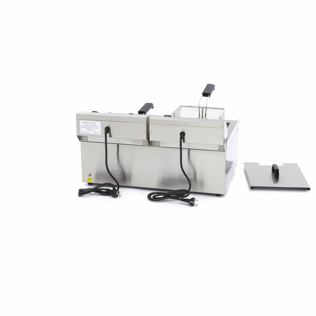 Friteuza electrica cu robinet Maxima 2 x 16L 3