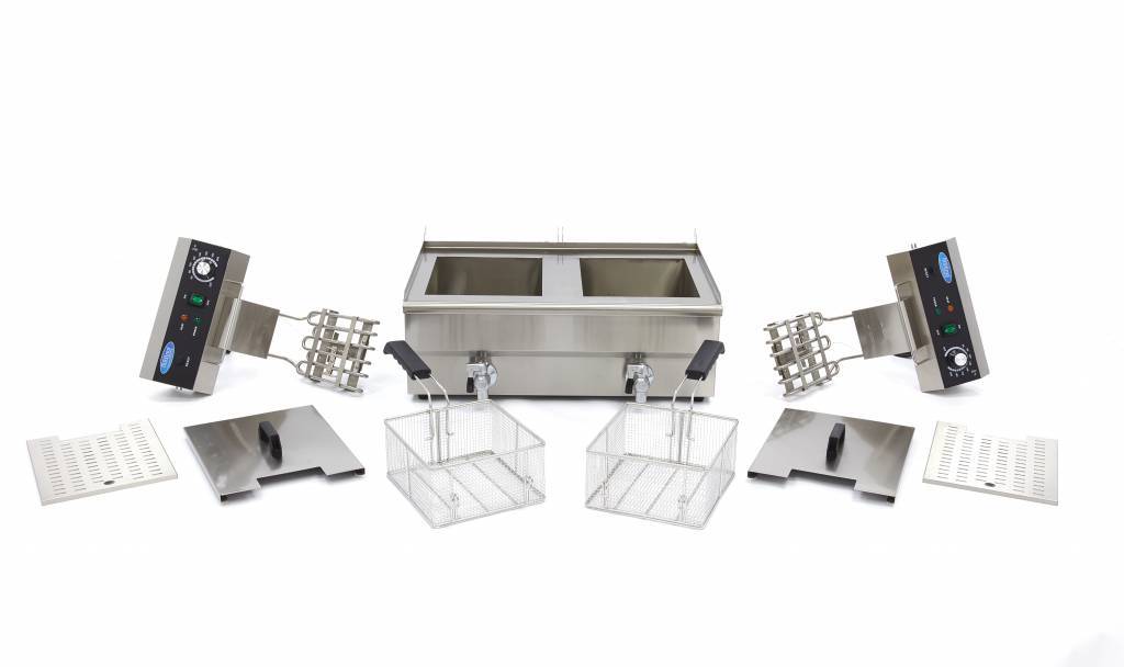 Friteuza electrica cu robinet Maxima 2 x 16L 2