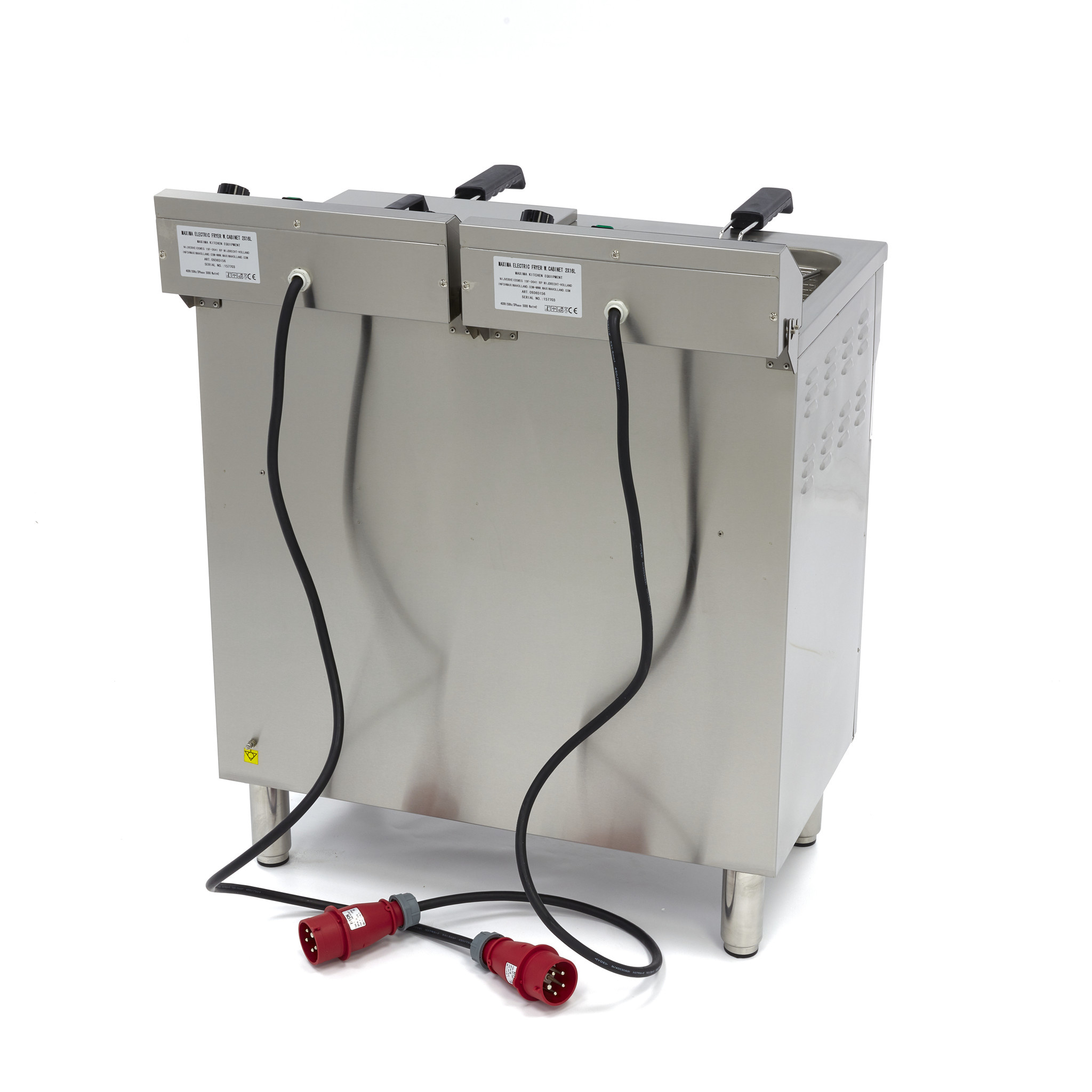 Friteuza electrica cu robinet si dulap Maxima 2 x 16L 3