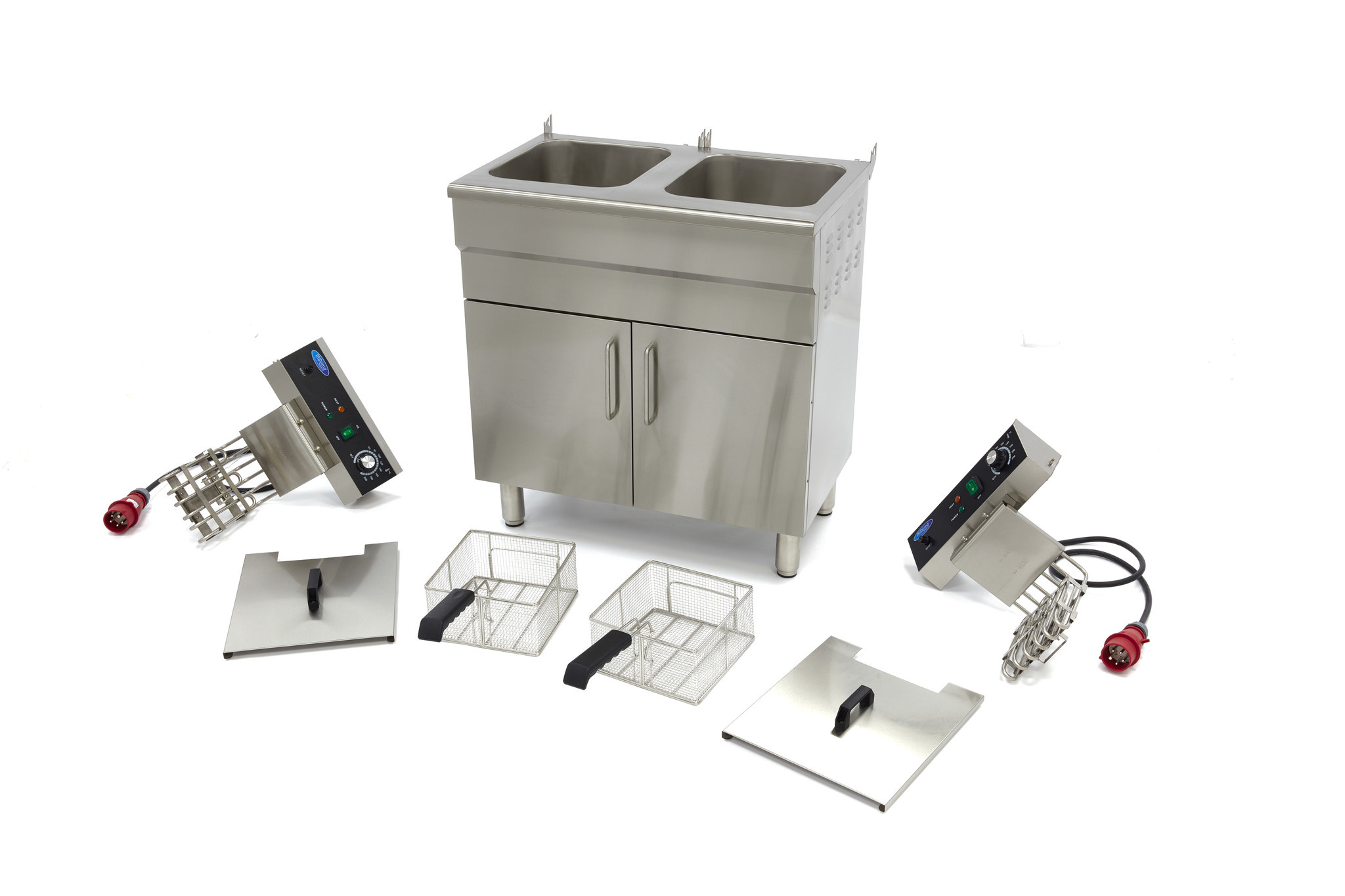 Friteuza electrica cu robinet si dulap Maxima 2 x 16L 2