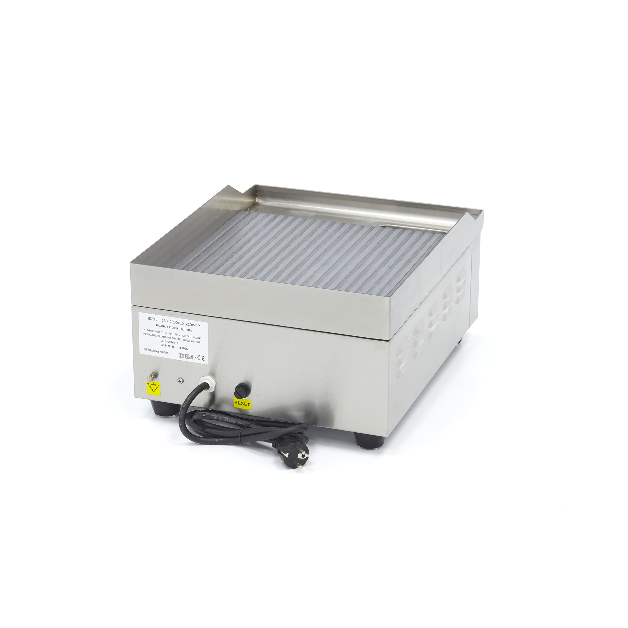 Grill frytop electric cu suprafata striata Maxima-36cm 3