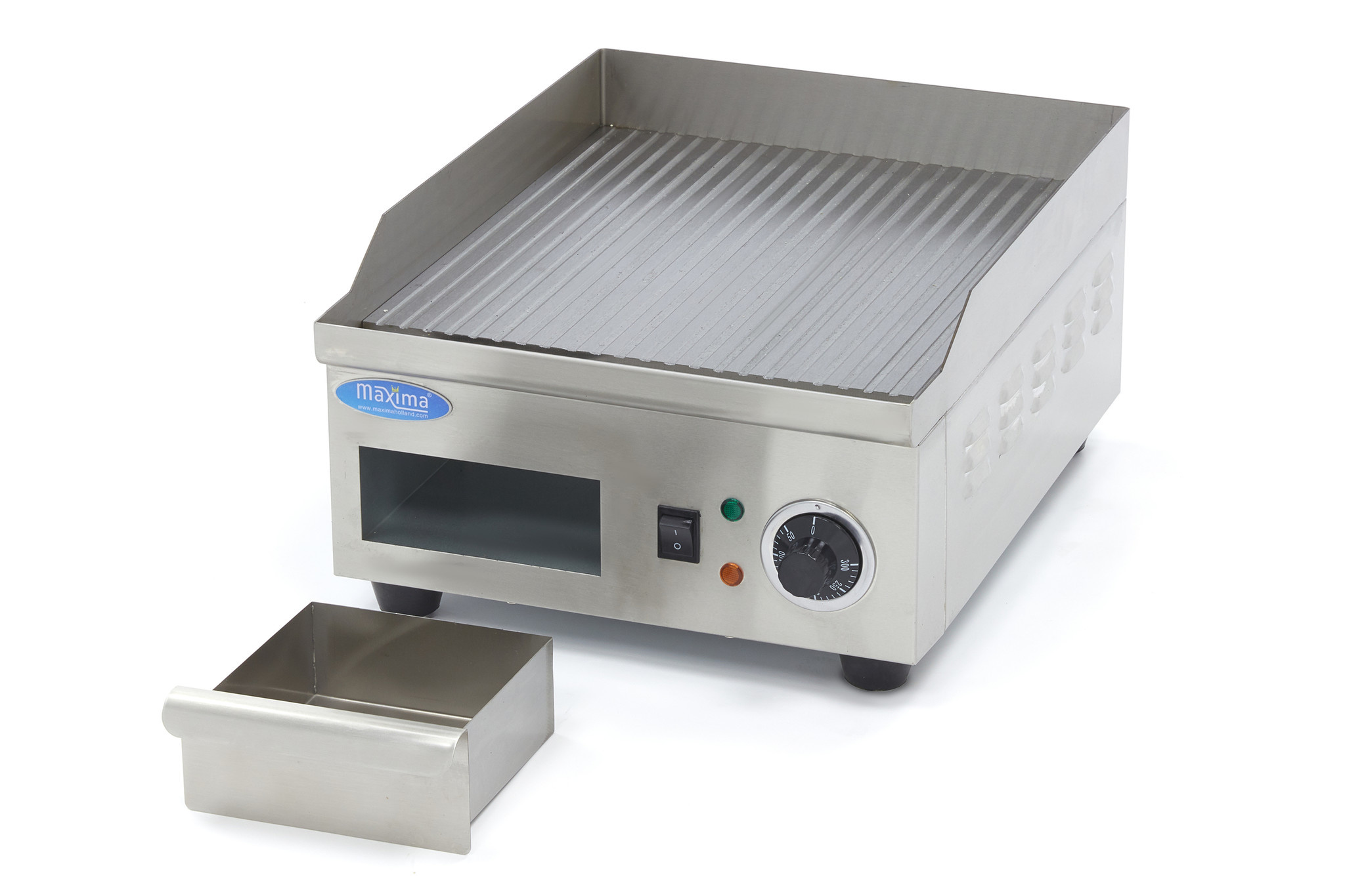 Grill frytop electric cu suprafata striata Maxima-36cm 2