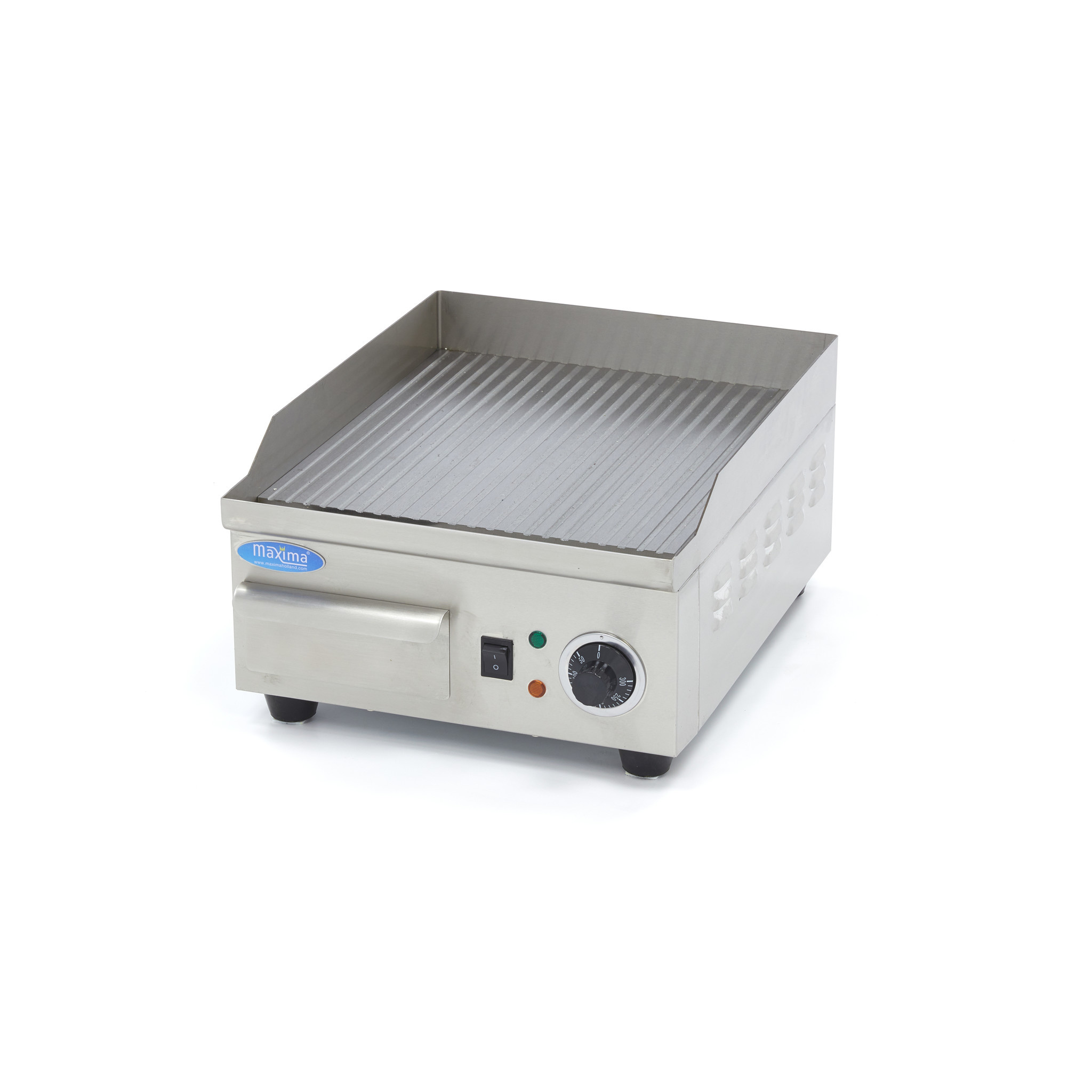 Grill frytop electric cu suprafata striata Maxima-36cm