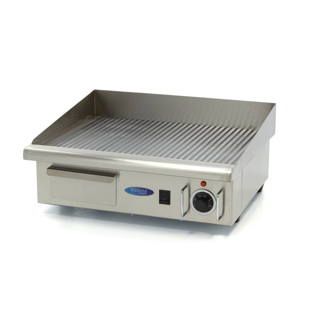 Grill frytop electric cu suprafata striata Maxima-56cm