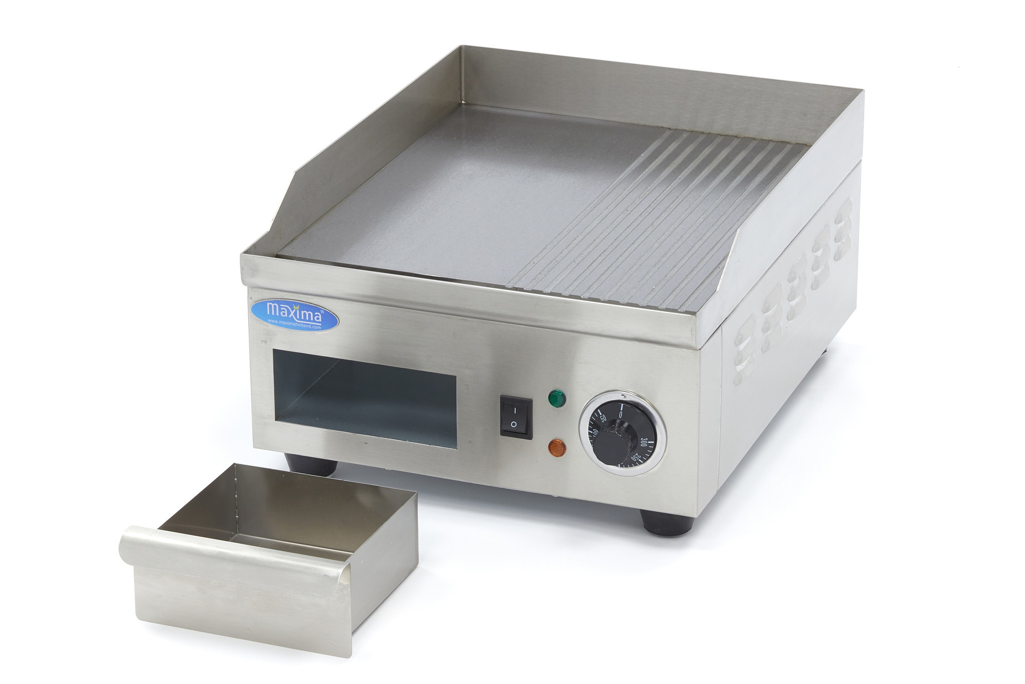 Grill frytop electric dublu suprafata neteda si striata Maxima-36cm 2