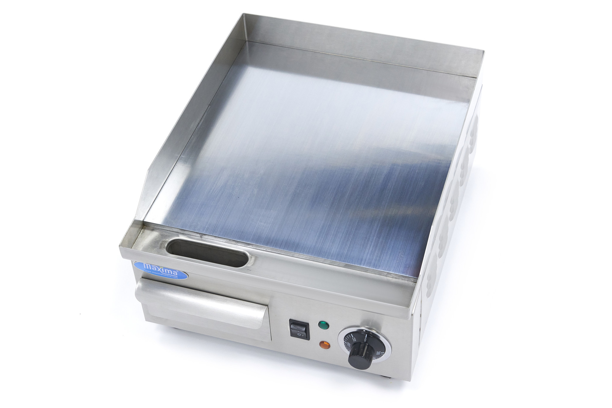 Grill frytop electric cu suprafata neteda cromata Maxima-36cm 2