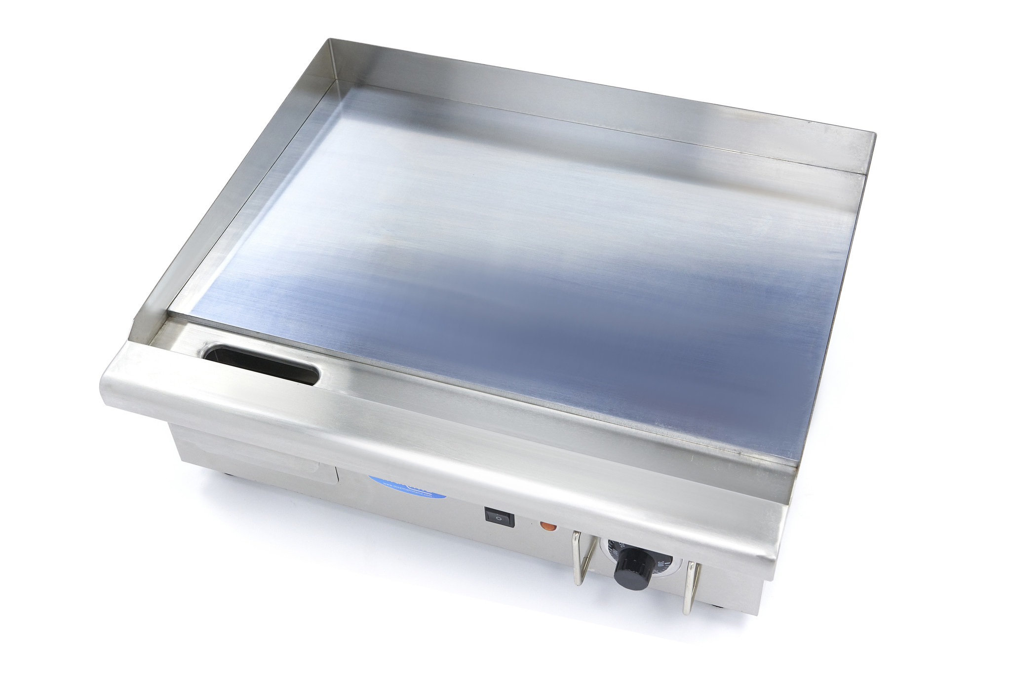 Grill frytop electric cu suprafata neteda cromata Maxima-55cm 2