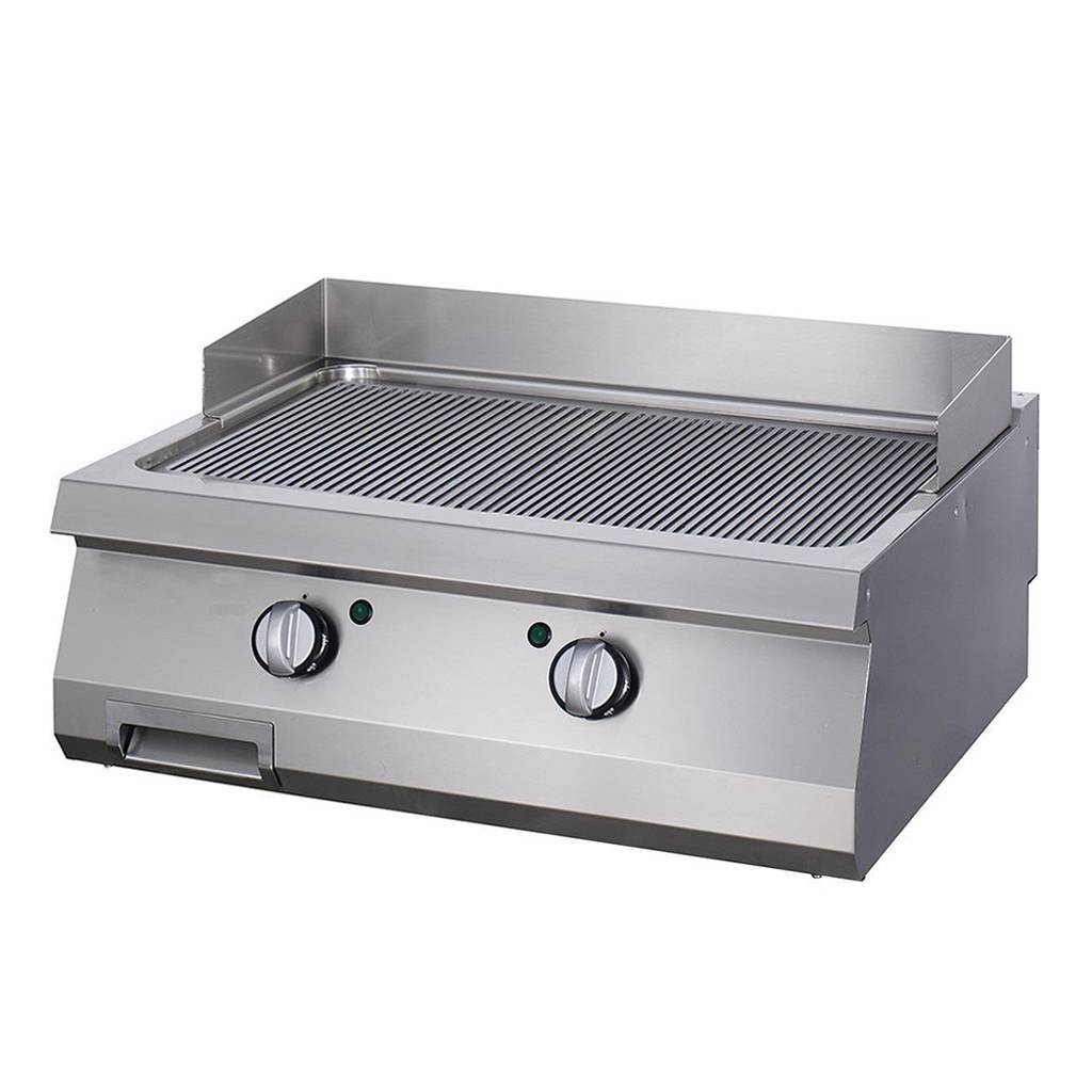 Grill frytop profesional electric dublu cu suprafata striata Maxima