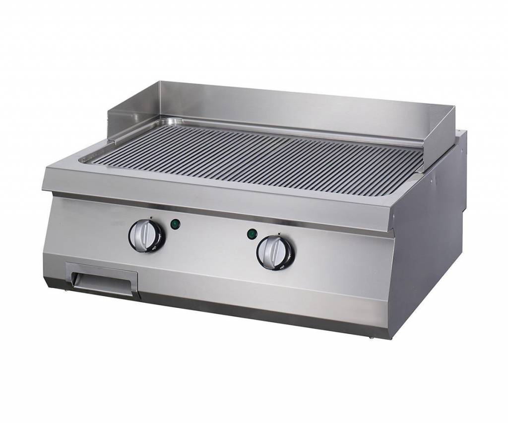 Grill frytop profesional alimentare gaz dublu cu suprafata striata Maxima