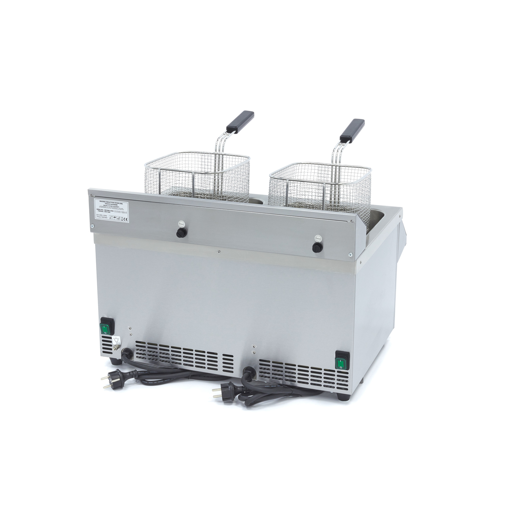 Friteuza cu inductie Maxima 2 x 8L cu robinet 3