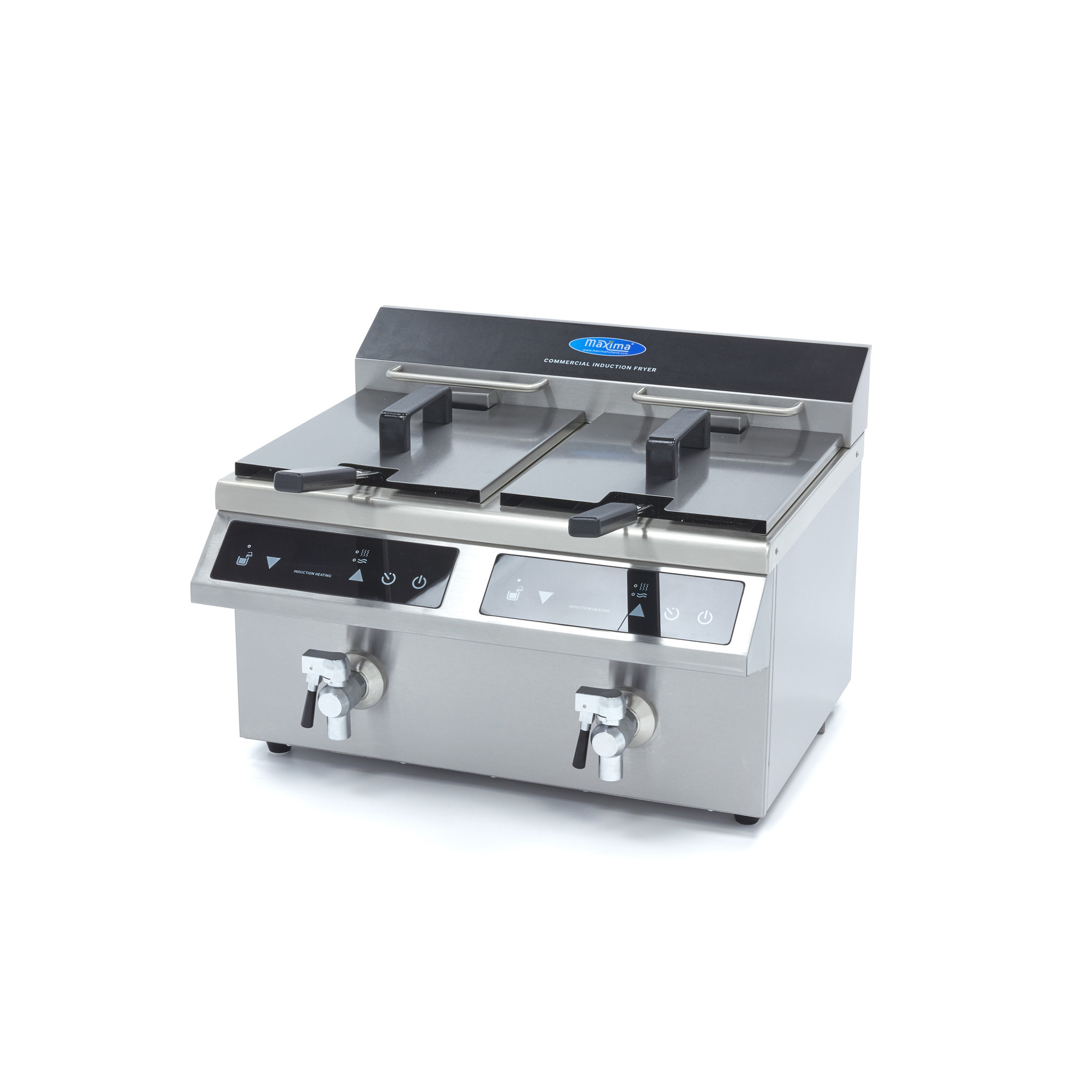 Friteuza cu inductie Maxima 2 x 8L cu robinet