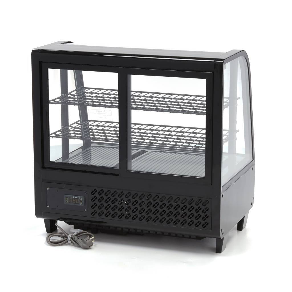 Vitrina frigorifica de prezentare neagra Maxima 100L 2
