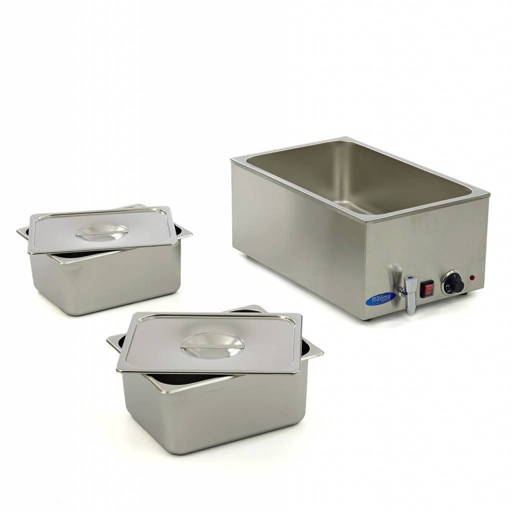 Bain marie cu robinet Maxima-2x1/2GN 3