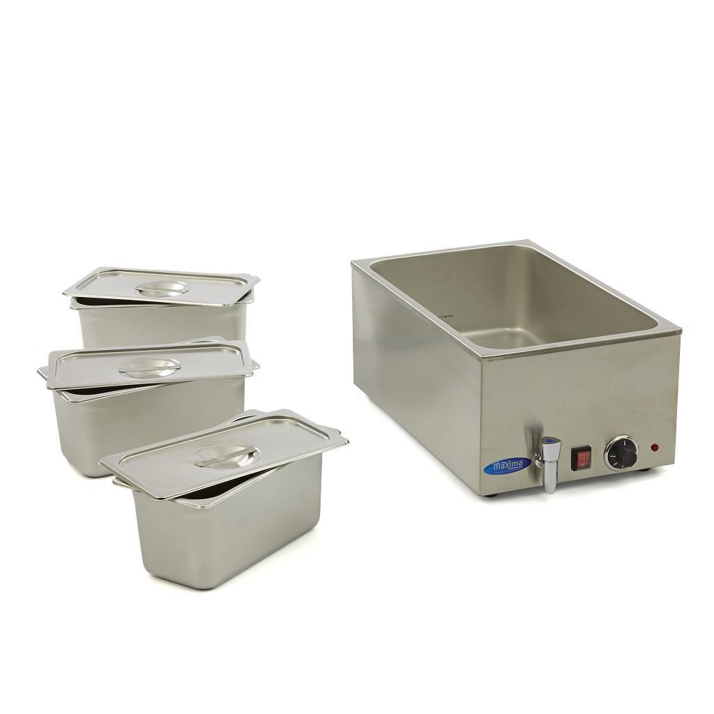 Bain marie cu robinet Maxima-3x1/3GN 3